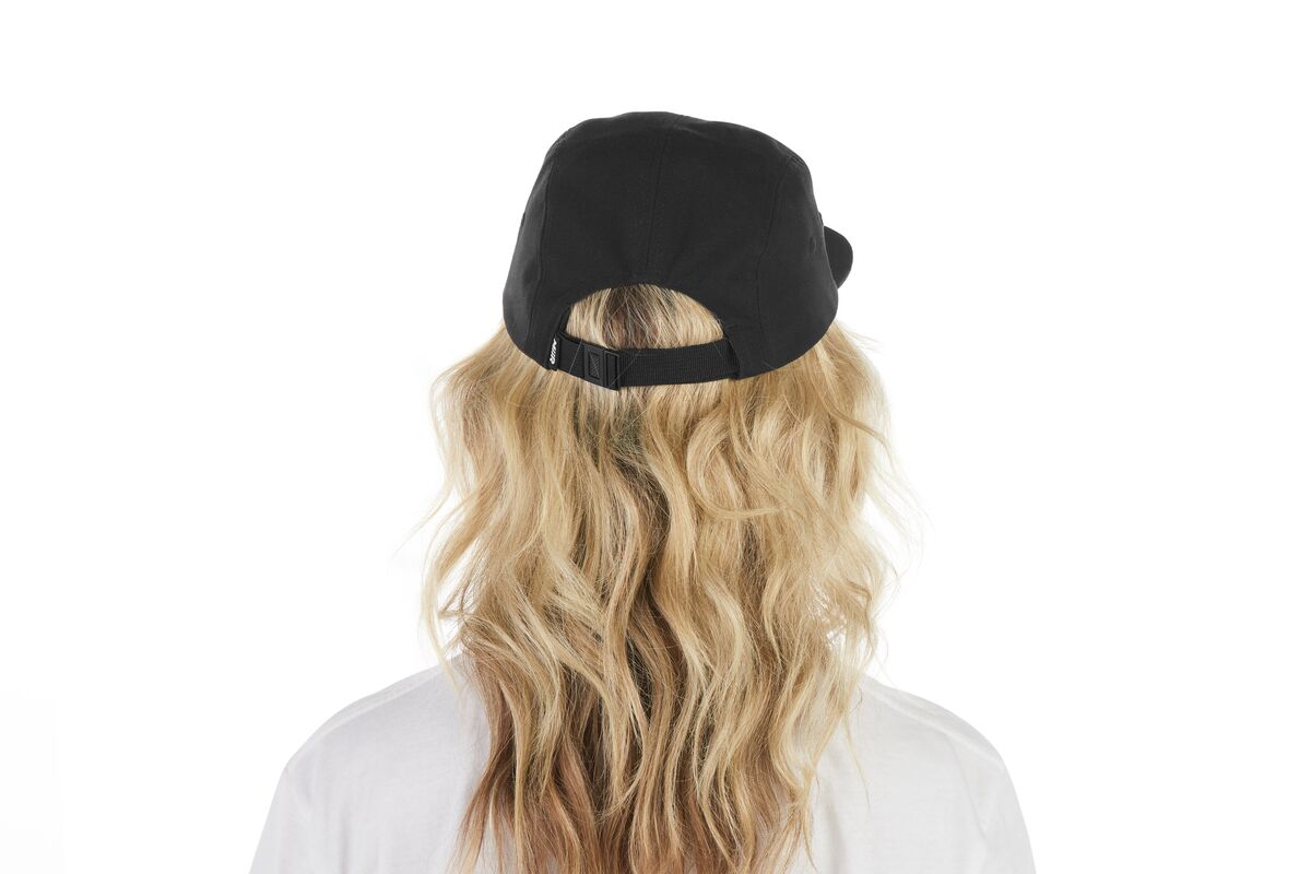 recycled-poly-flat-brim-5-panel-hat-i8 WebPDP-HAT003002_Recycled_Poly_Flat_Brim_5Panel_Hat_Black_Studio_Harper_Studios_0723_Back__HAT003002OS.jpg