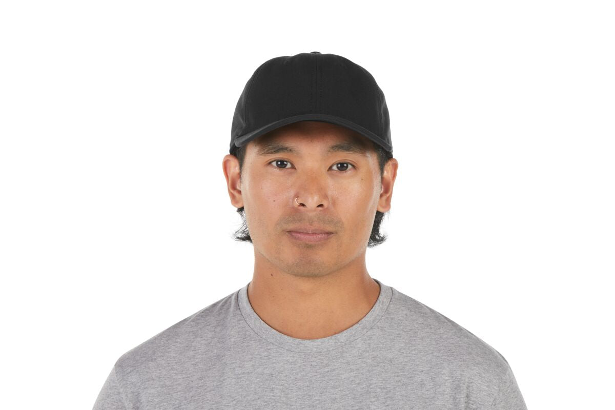 recycled-poly-dad-hat-l3 WebPDP-HAT004002_Recycled_Poly_Dad_Hat_Black_Studio_Harper_Studios_0723_Front__HAT004002OS.jpg